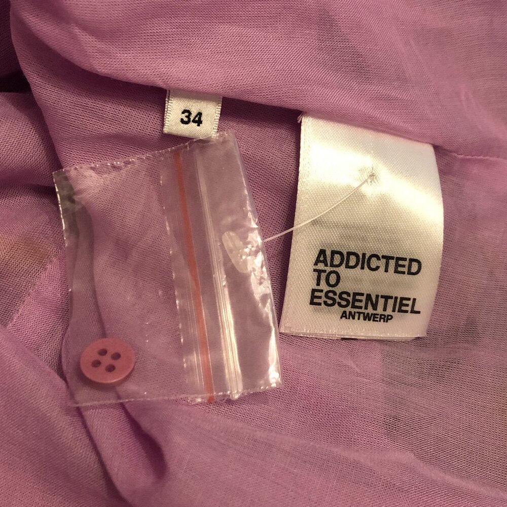 NWT Essentiel Antwerp lilac chiffon Chives print dress - Picture 10 of 10
